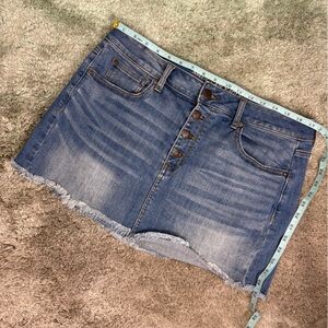 American Eagle Outfitters Blue Denim Mini Skirt Size 14